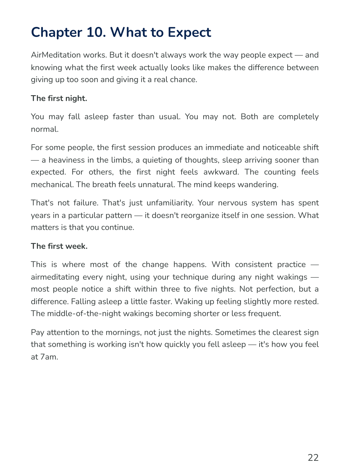 Chapter 10 — What to Expect
